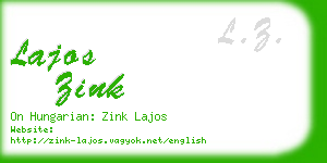 lajos zink business card